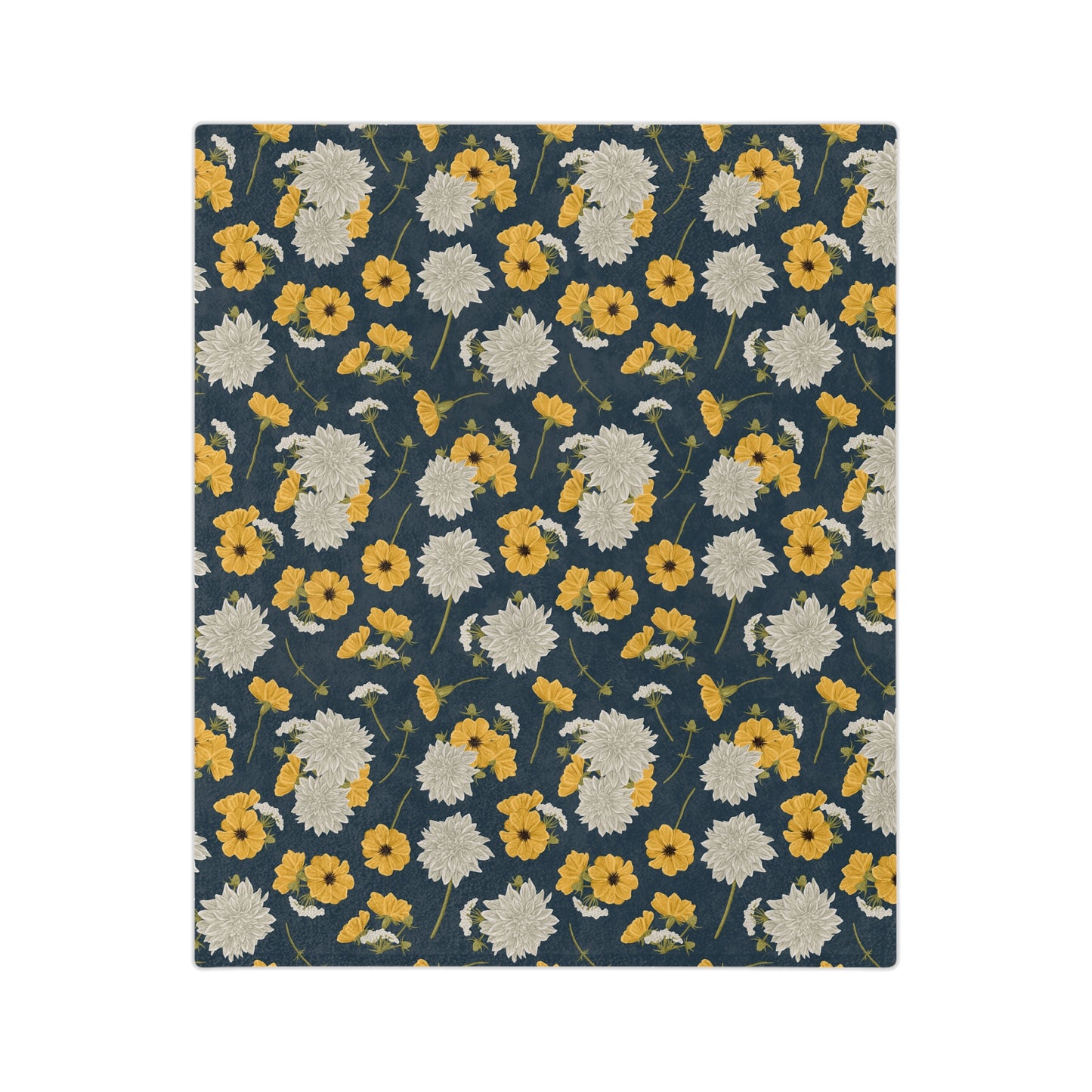 Blanket - Cottage Buds and Blooms - Denim