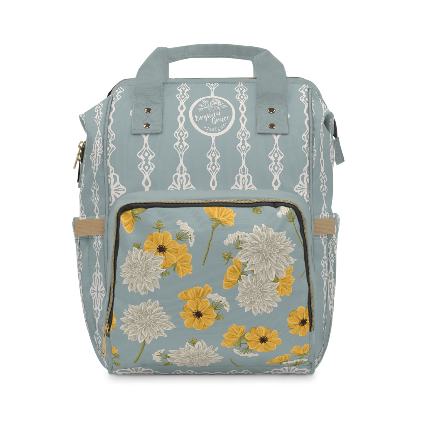 Multifunctional Diaper Backpack - Cottage Garden Blooms