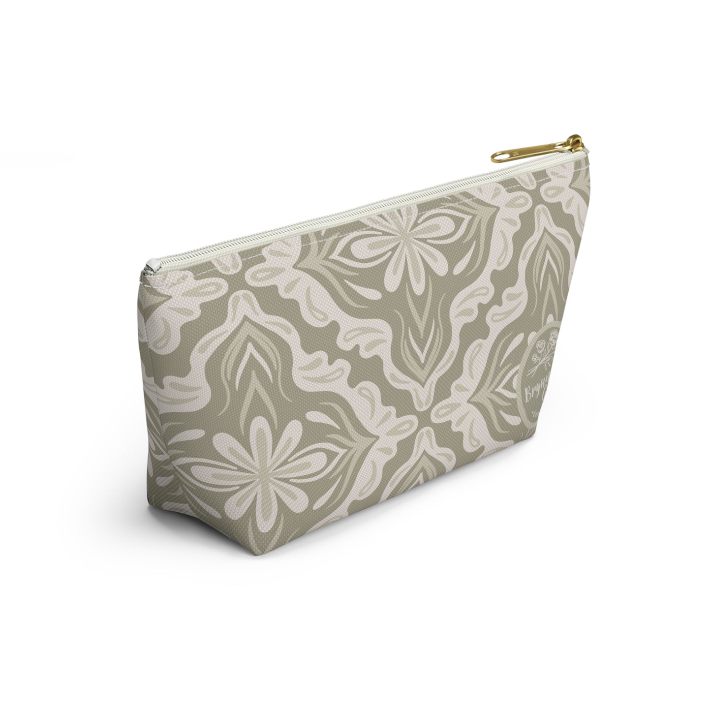 Accessory Pouch - Porcelain Petals - Wheat