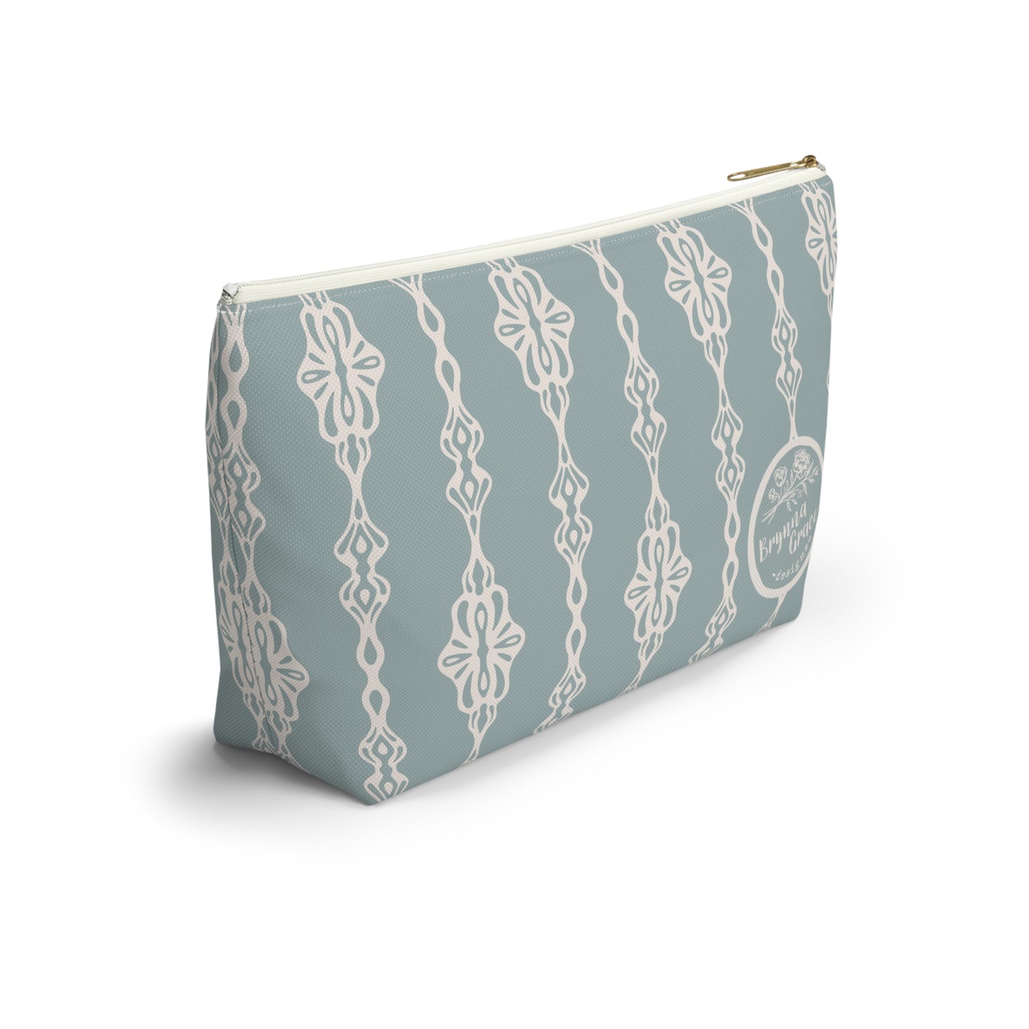 Accessory Pouch - Trellis Tangles - Cornflower