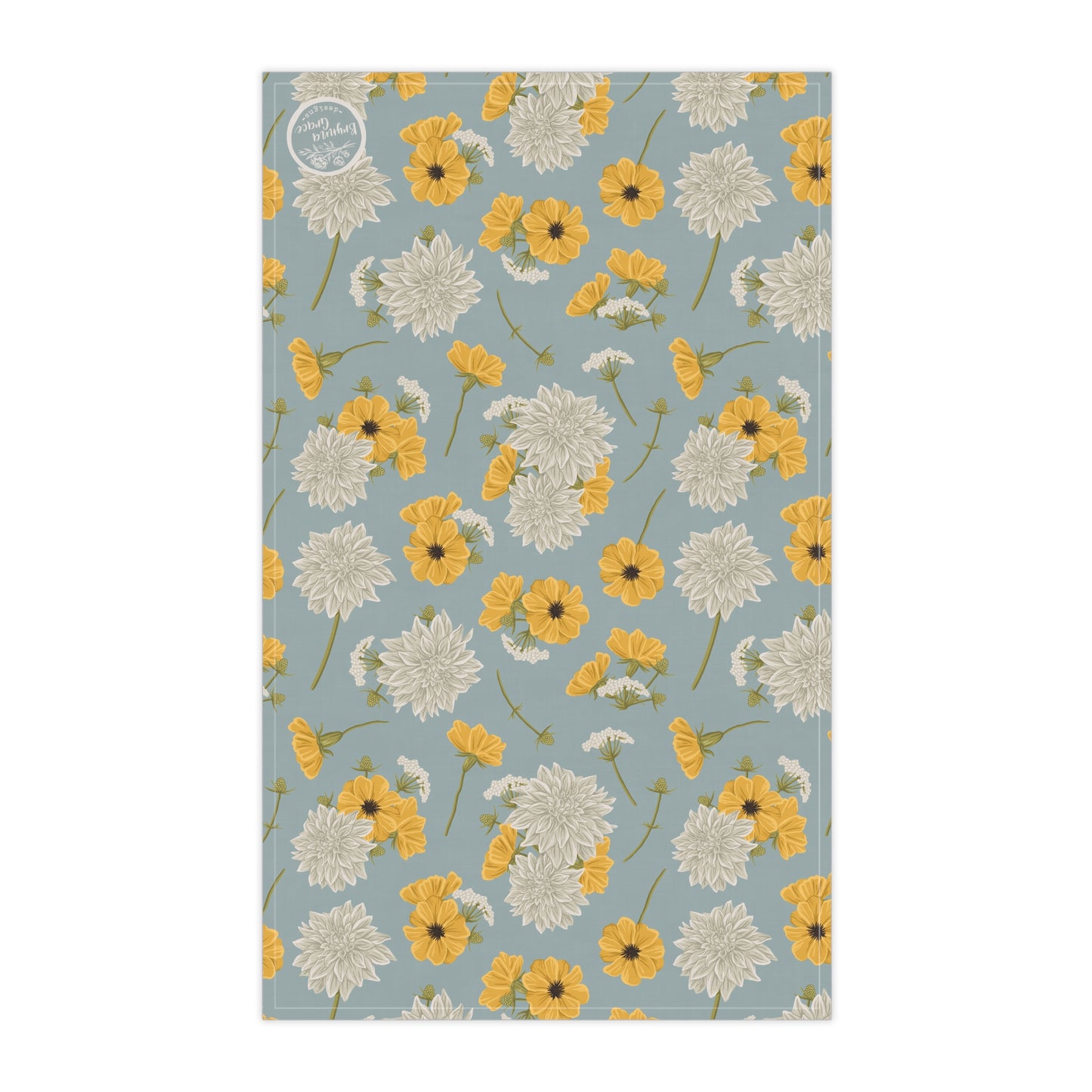 Tea Towel - Buds and Blooms - Cornflower