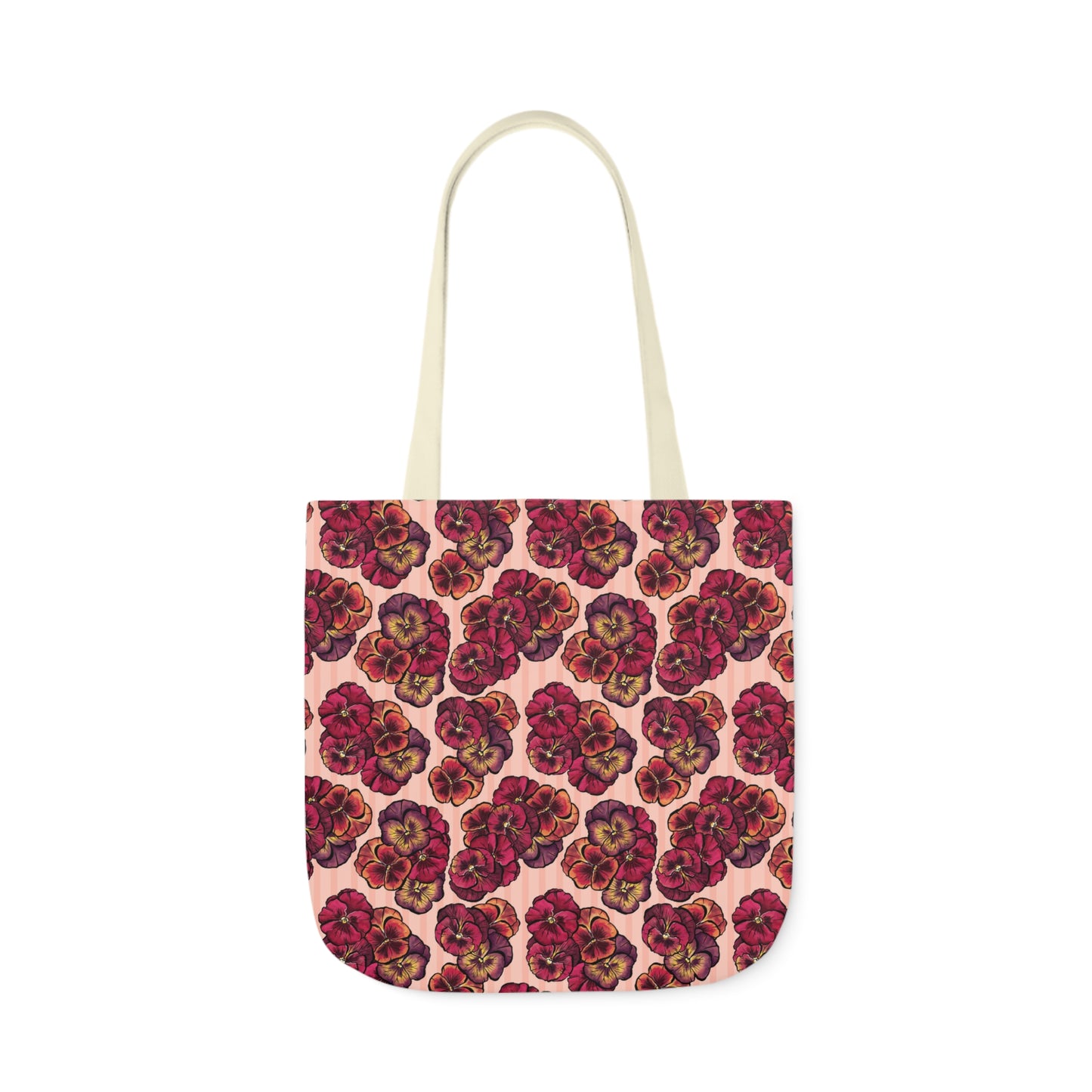 Canvas Tote Bag - Playful Pansies