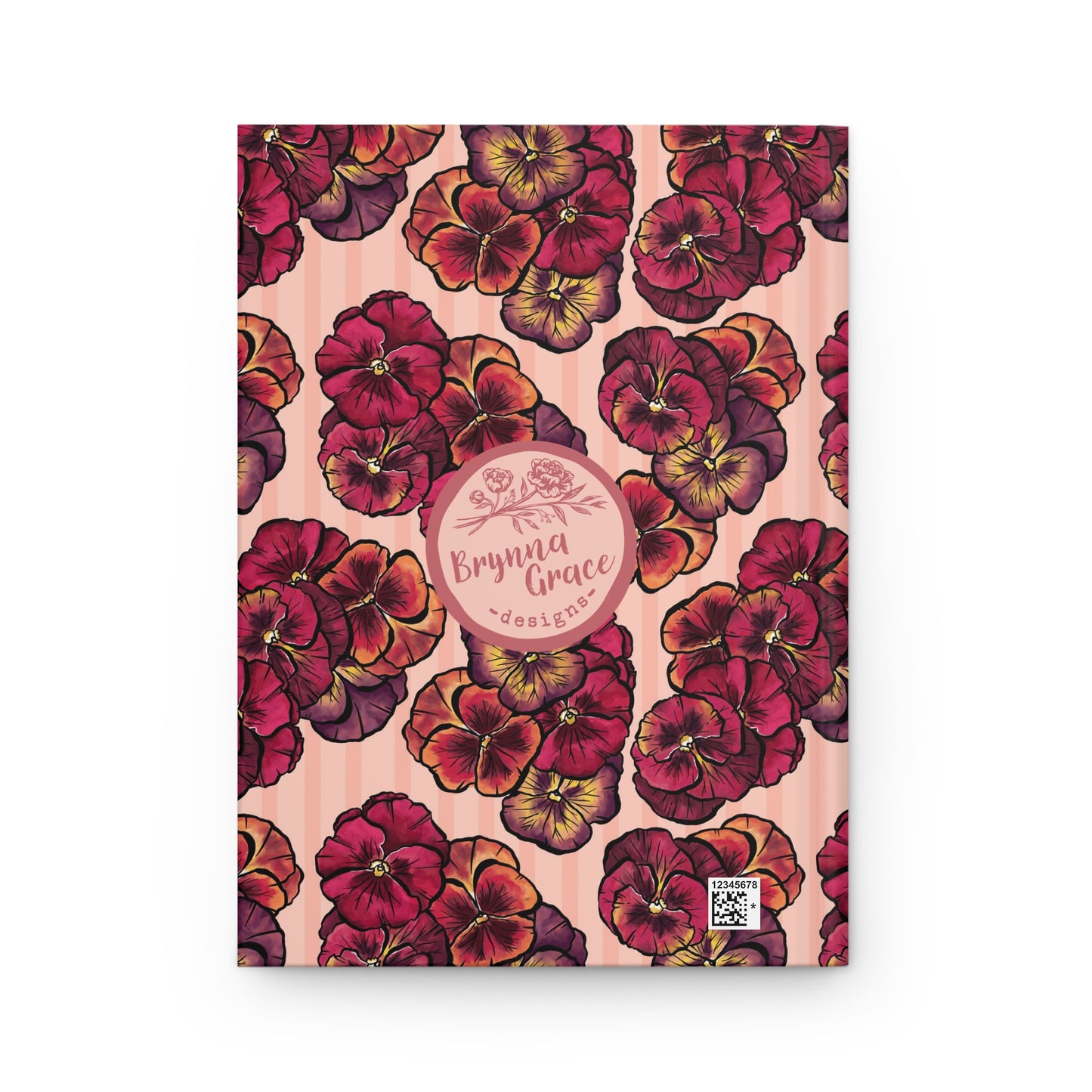 Hardcover Journal - Playful Pansies