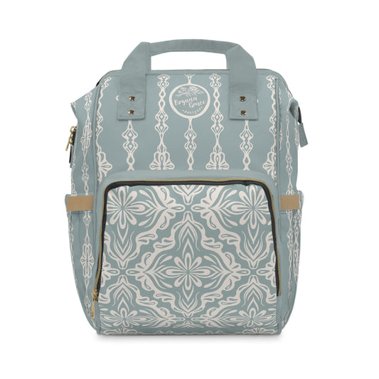 Multifunctional Diaper Bag / Backpack - Cottage Garden Whimsy
