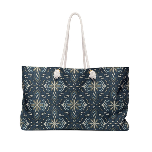 Weekender Bag - Porcelain Petals - Denim