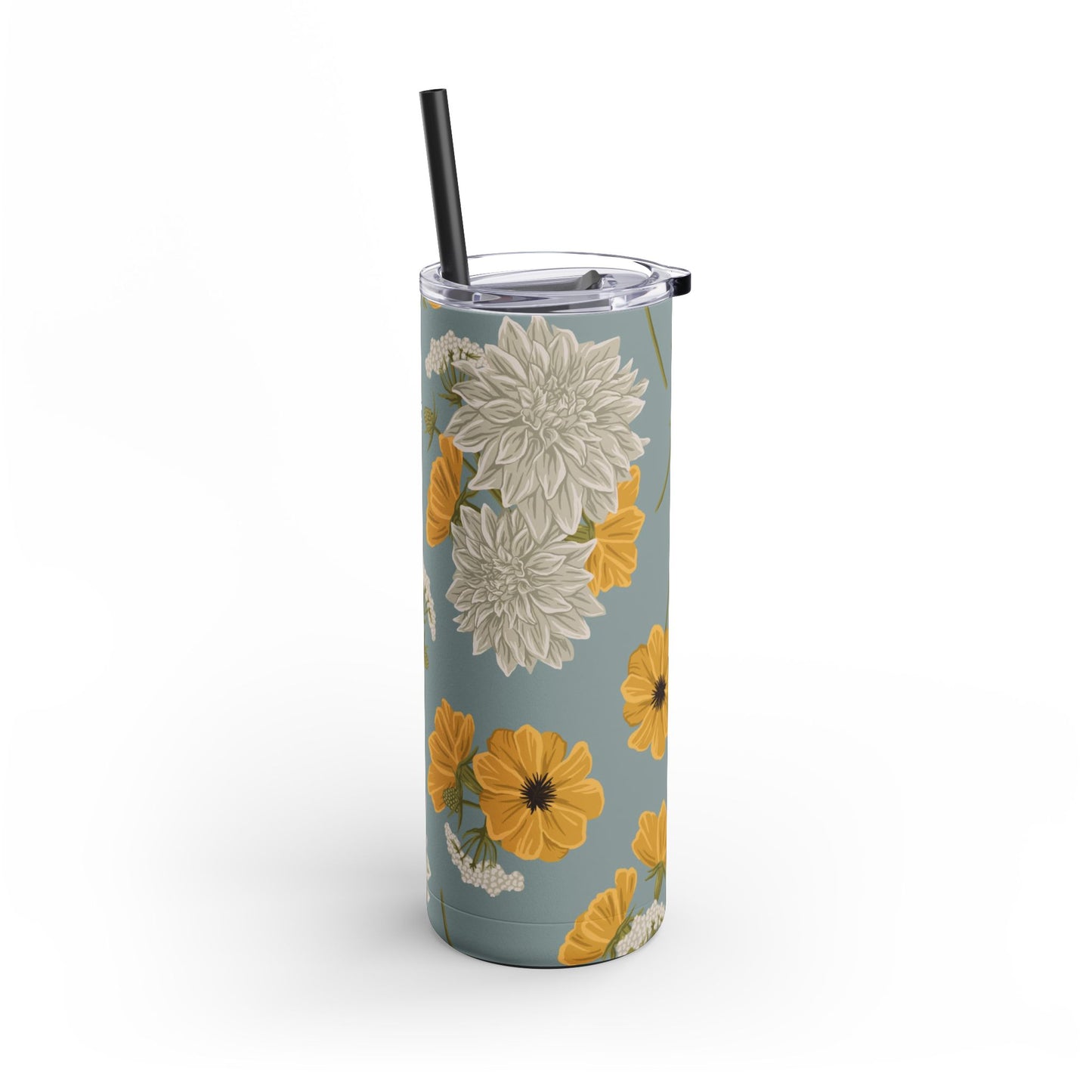 Skinny Tumbler - Buds and Blooms - Cornflower