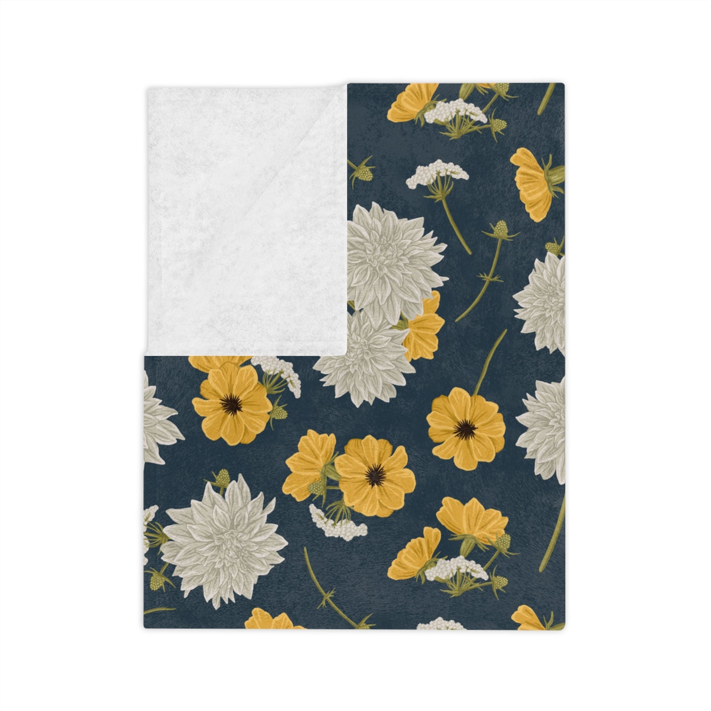 Blanket - Cottage Buds and Blooms - Denim