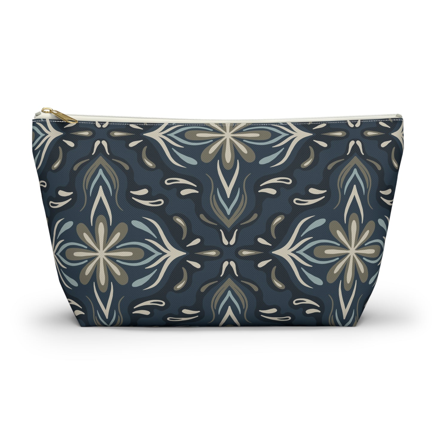 Accessory Pouch - Porcelain Petals - Denim