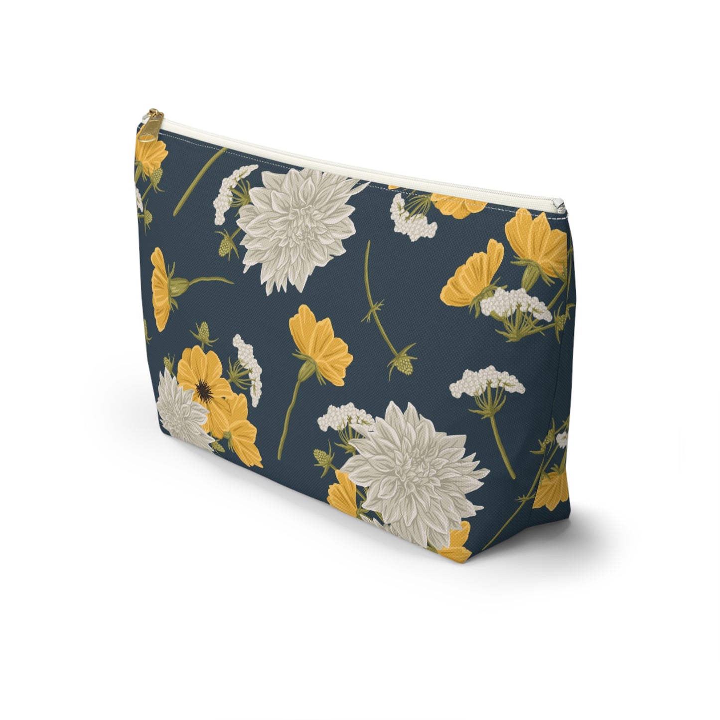 Accessory Pouch - Buds and Blossoms - Denim