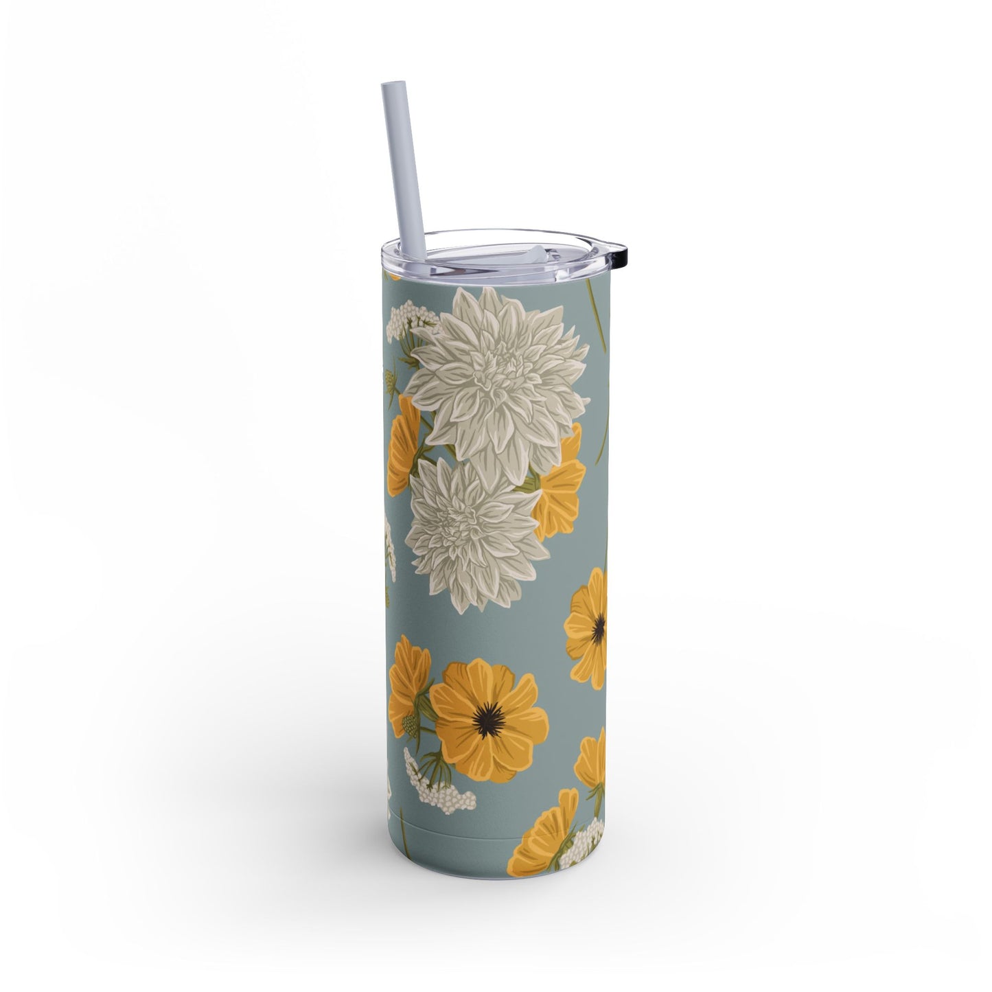 Skinny Tumbler - Buds and Blooms - Cornflower