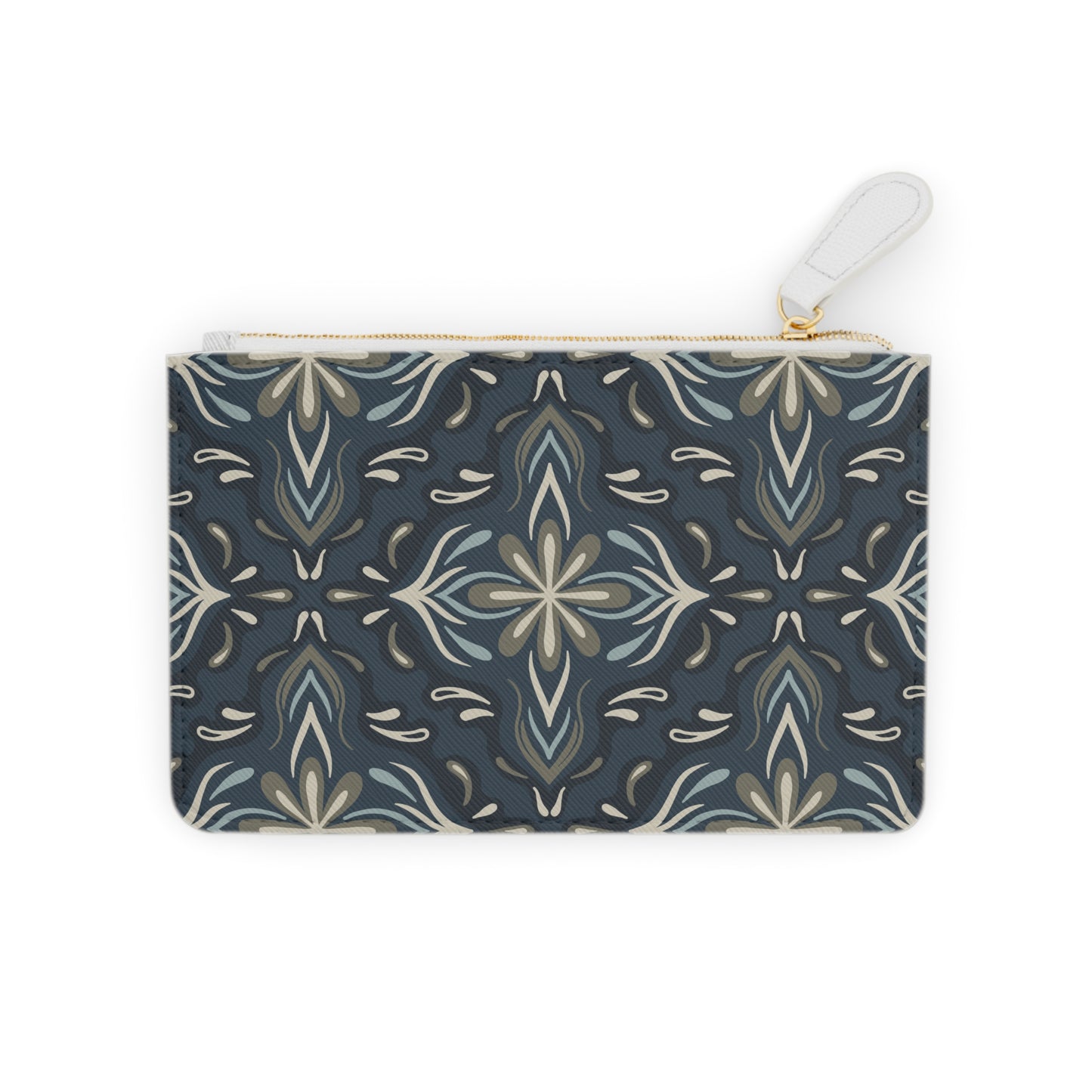 Mini Clutch Bag - Porcelain Petals - Denim