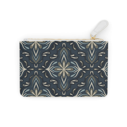 Mini Clutch Bag - Porcelain Petals - Denim