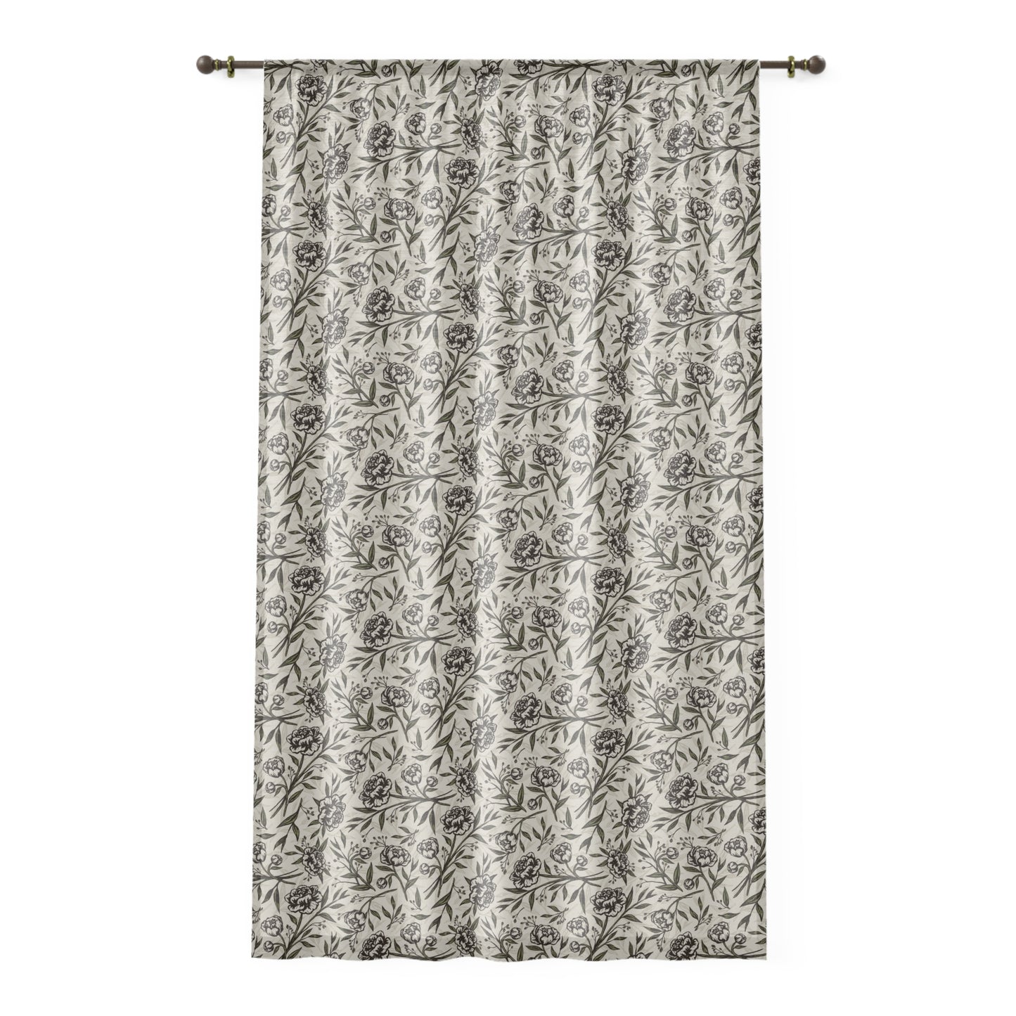 Window Curtain - Peony Bliss - Ivory