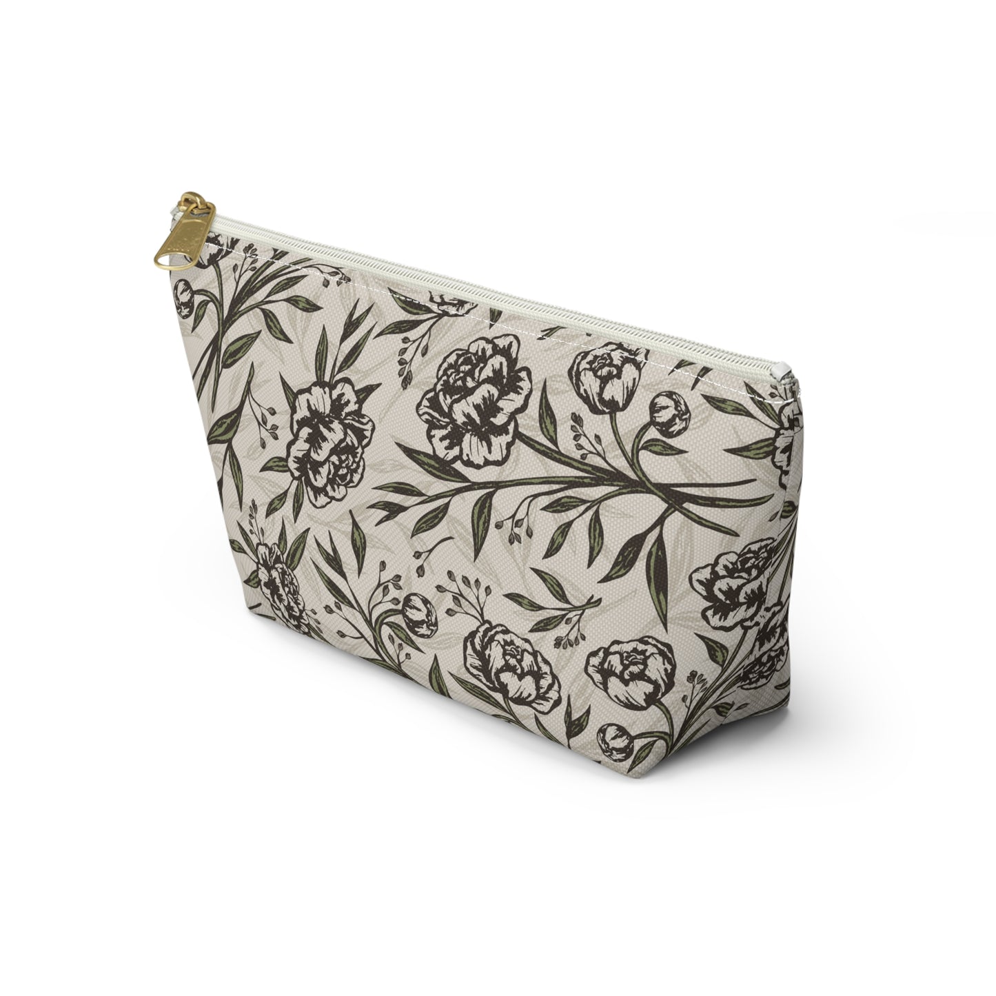 Accessory Pouch w T-bottom - Peony Bliss - Ivory