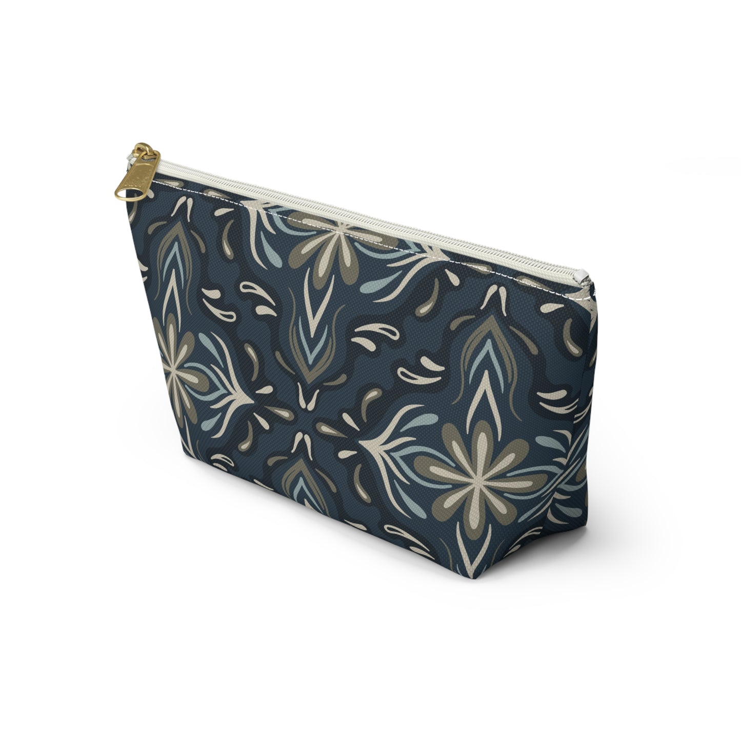 Accessory Pouch - Porcelain Petals - Denim