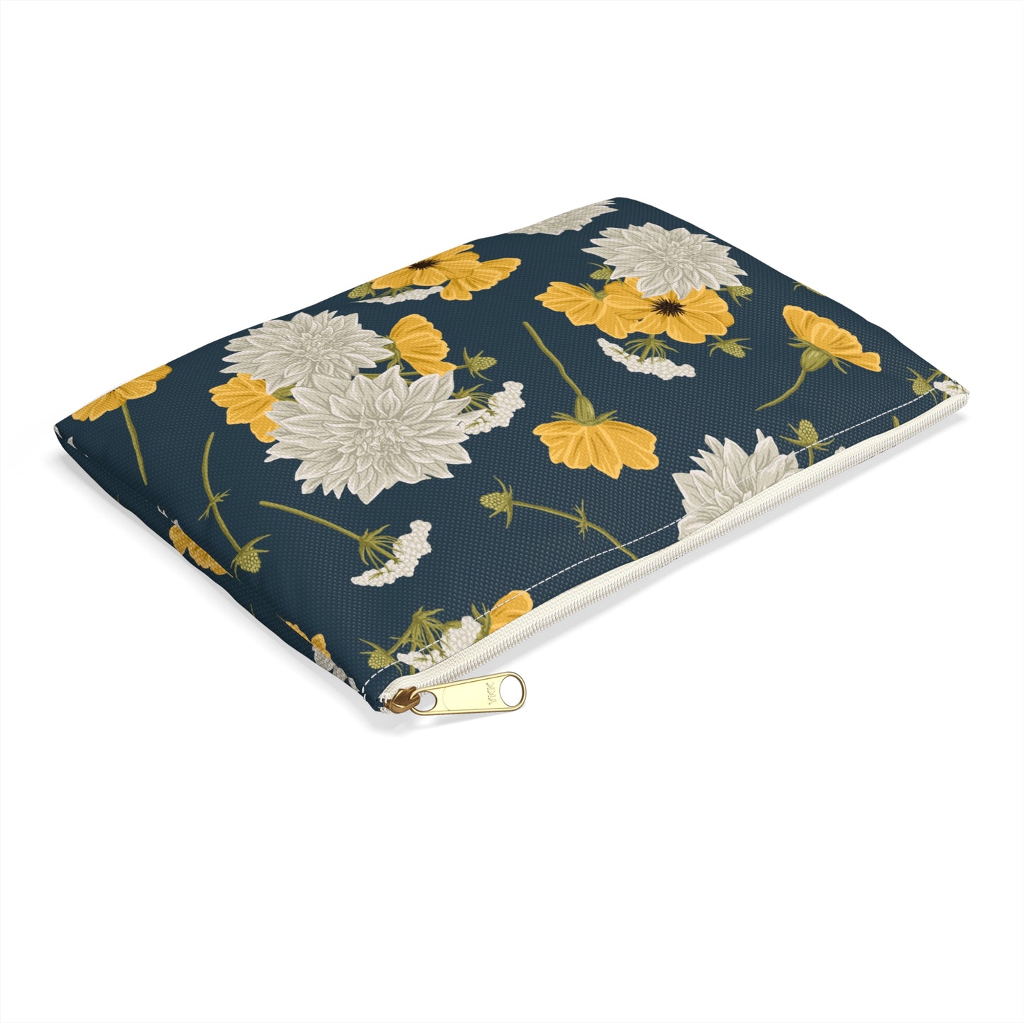 Accessory Pouch - Cottage Buds and Blooms - Denim