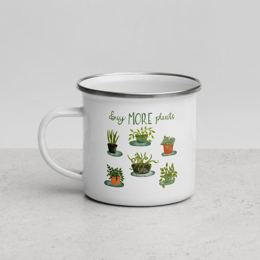 Mug - Enamel - Buy More Plants